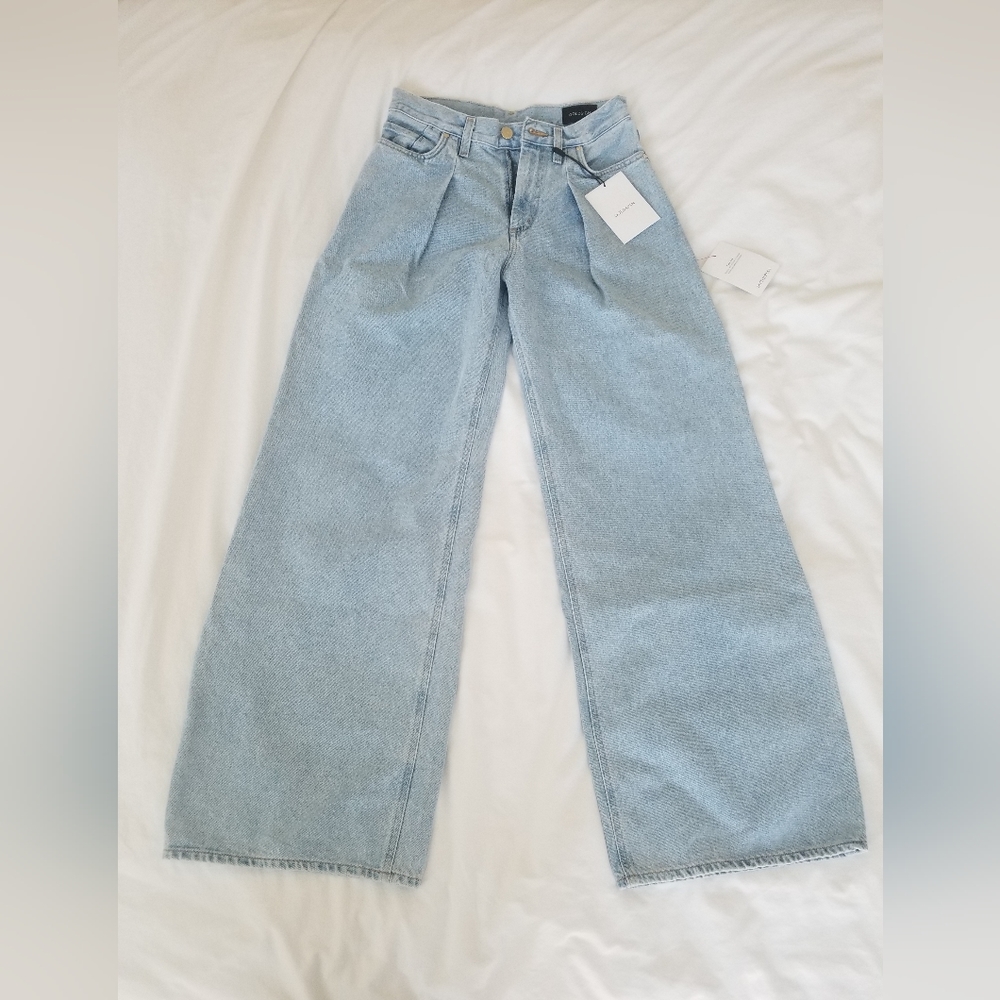 Goldsign Pleated "The Wide Leg" Jeans